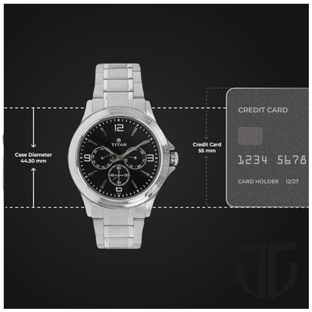 Titan Black Men's Watch 1698SM01