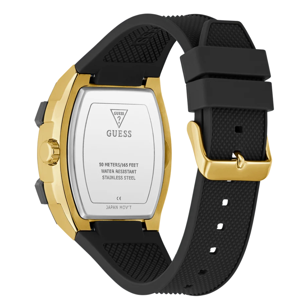 Guess Phoenix Black Dial Men's Multi-Function Silicone Watch GW0956G2