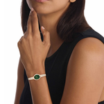 Calvin Klein Twisted Bezel Green Dial Women's Analog Stainless Steel Watch 25100148