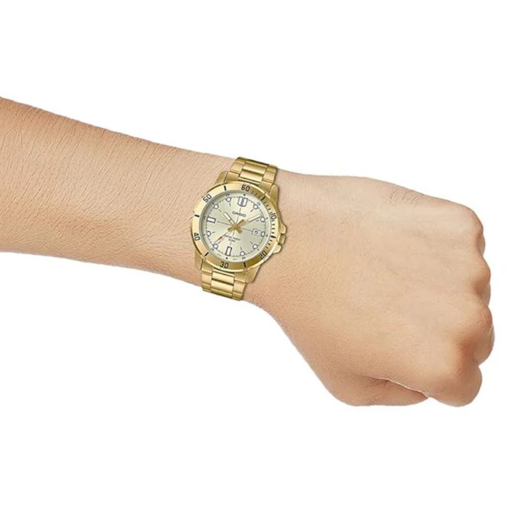 Casio Enticer Gold Men Watch A1368 MTP-VD01G-9EVUDF