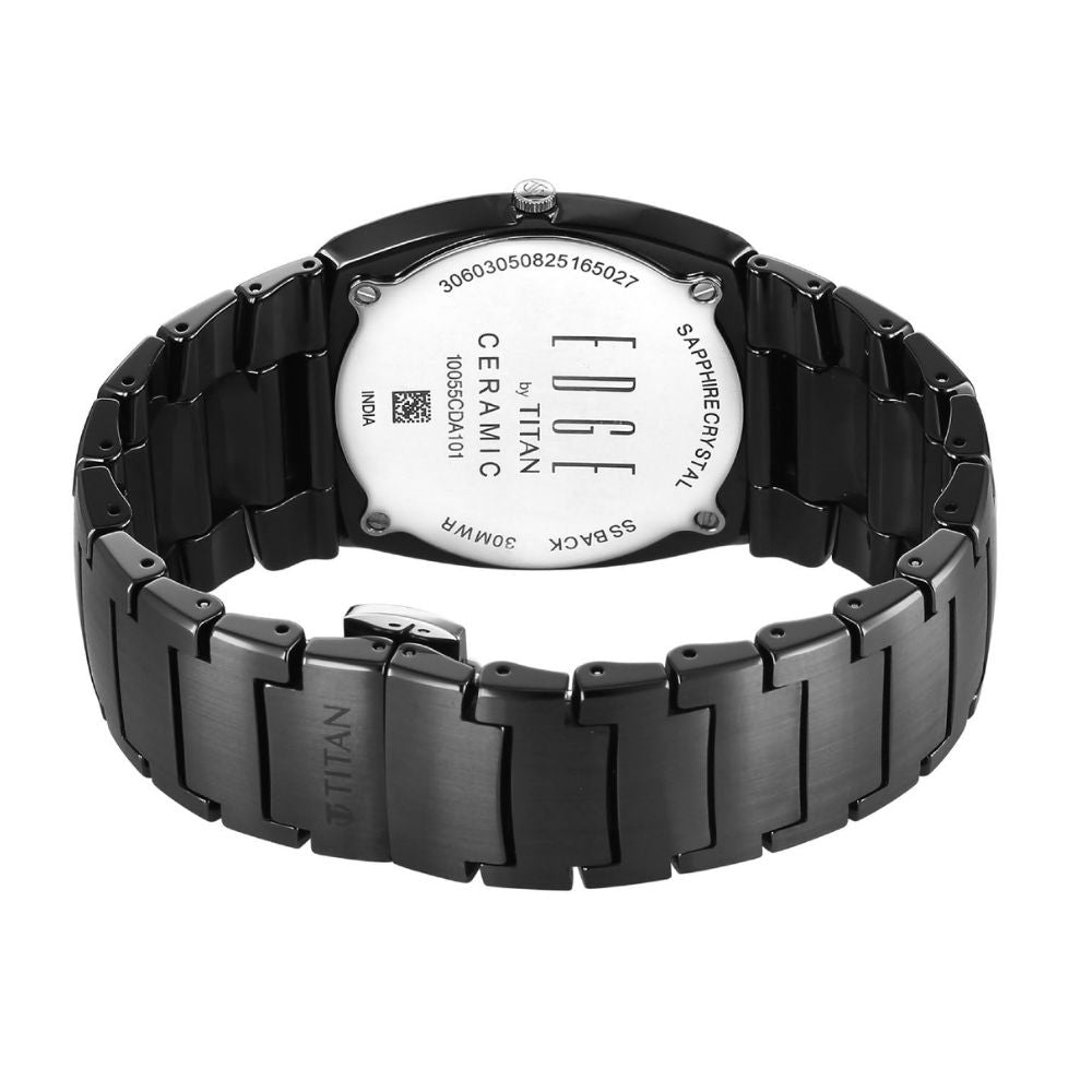 Titan Edge Fumage Black Men's Watch 10055NC01