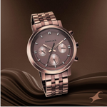 Fastrack Tick Tock Brown Dial Men Watch NT3287QM01