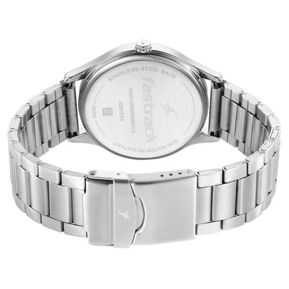 Fastrack Stunners Silver Dial Quartz Analog Watch for Guys 3290SM01