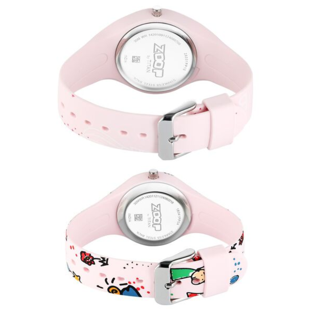Zoop Analog Pink Dial Pink Strap Girls Kids Watch 2603116041PP04W