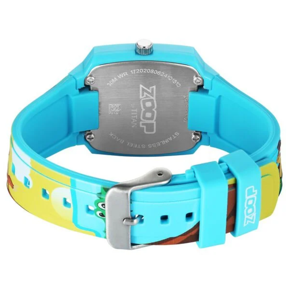 Zoop Blue Dial Multicoloured Strap Girls Kids Watch 26039PP01W