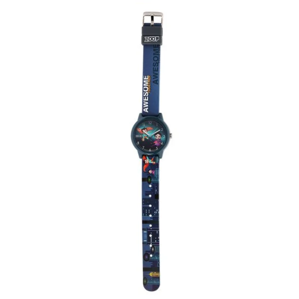 Zoop Chhota Bheem Multicoloured Dial Blue Plastic Strap Watch For Kids 16042PP05