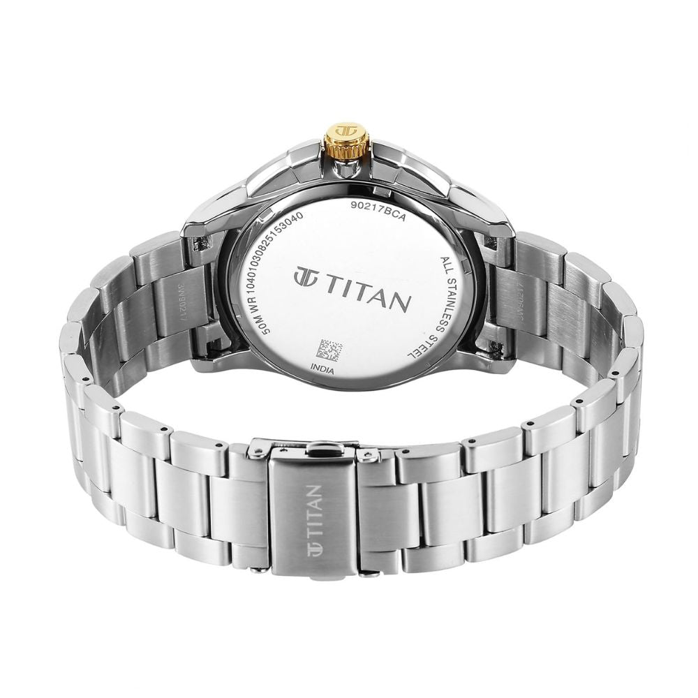 Titan Classique Four Eye Green Dial Men's Watch 90217BM02