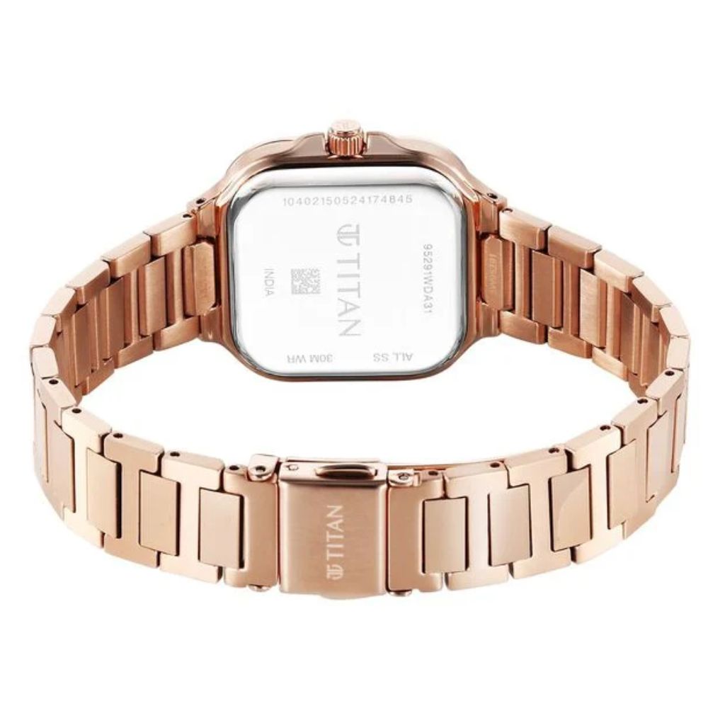 Titan Slim Square Lavender Women's Watch 95291WM01