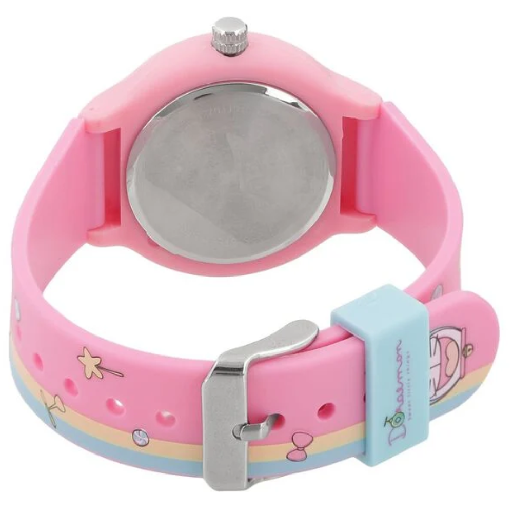 Zoop Doraemon White Dial Pink Strap Kids Analog Watch NT26013PP03