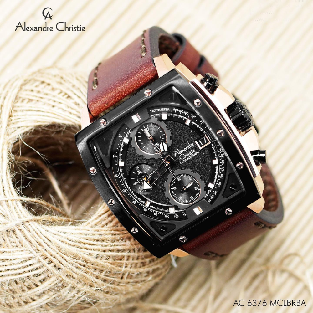 Alexandre Christie Chronograph Brown Men's Watch 6376MCLBRBA