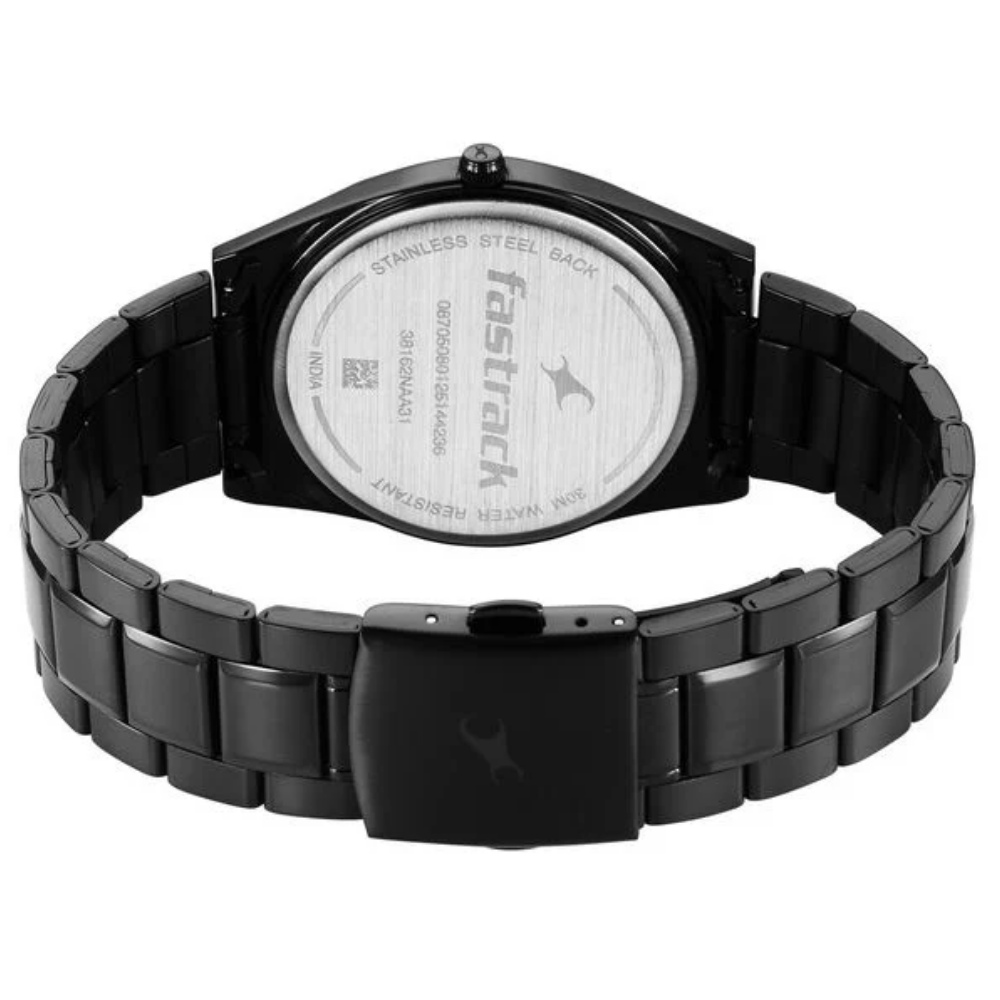 Fastrack Stunners X Quartz Analog Black Dial Watch For Guys 38162NM01