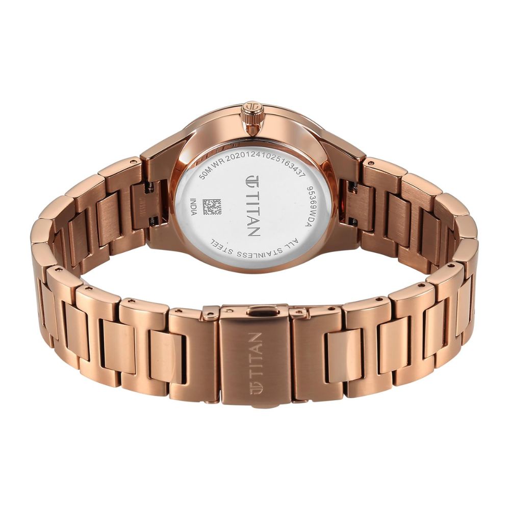 Titan Workday Wonders 2 Rose Gold Women's Watch 95369WM01