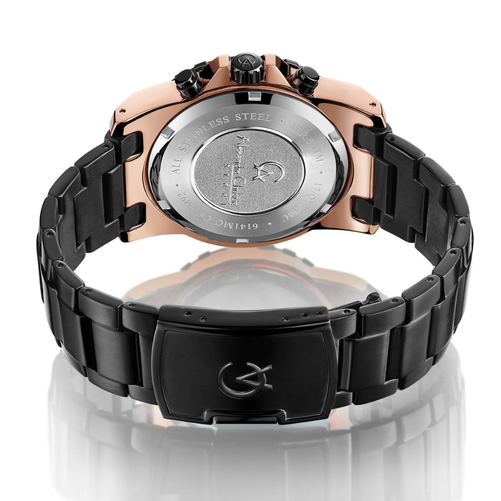 Alexandre Christie Chronograph Black Men's Watch 6141MCBBRBA