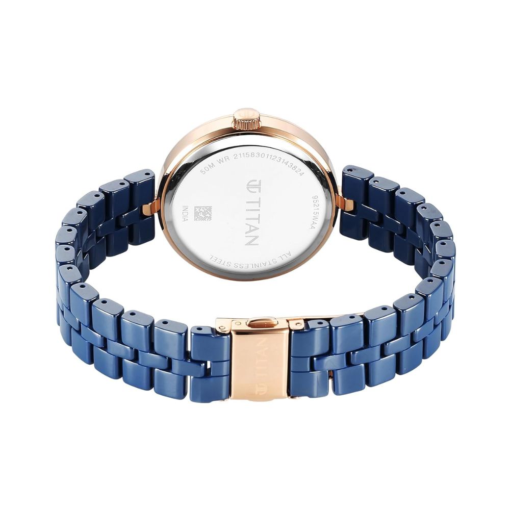 Titan Ceramics Blue Women's Watch 95215KC03