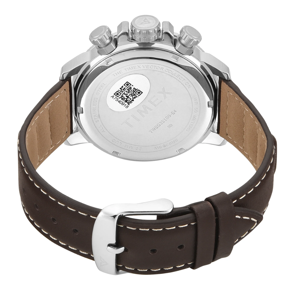 Timex Vector Round Silver Dial Analog Men's Watch - TWEG35100