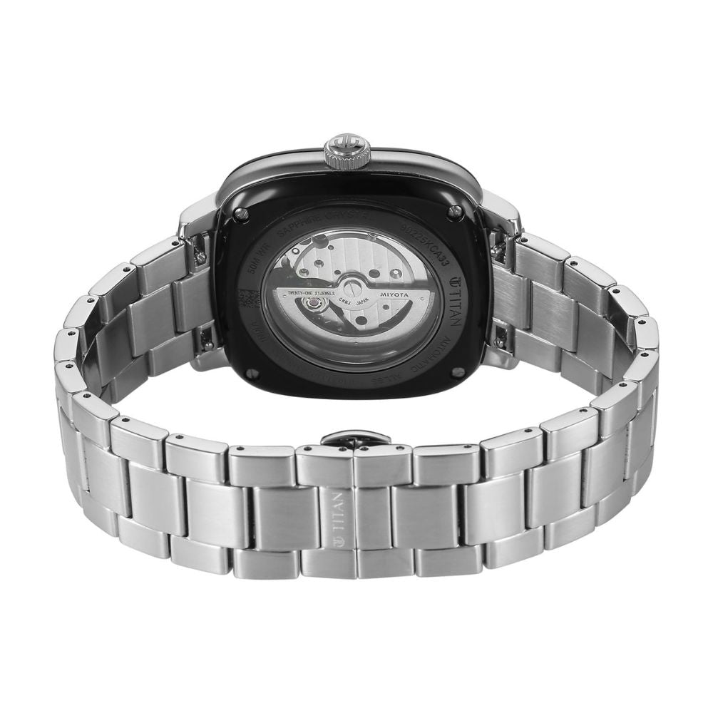 Titan Vintage Concealed Silver Men's Watch 90225KM01