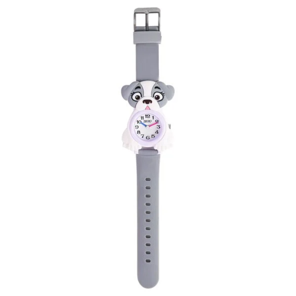 Zoop Doggy Watch White Dial Grey Strap Boys Girls Kids 26044PP01