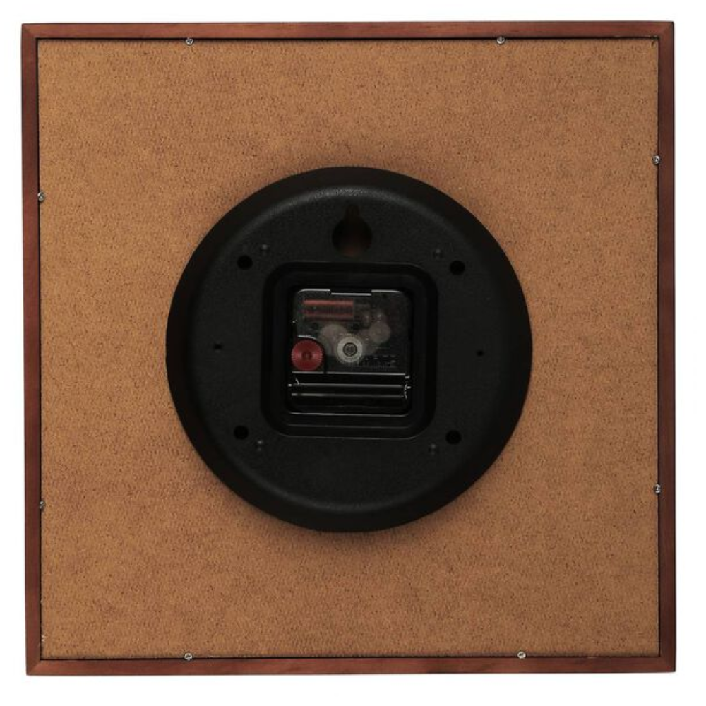 Titan Black & Timber Wooden Brown Dial Wall Clock W0090WA01