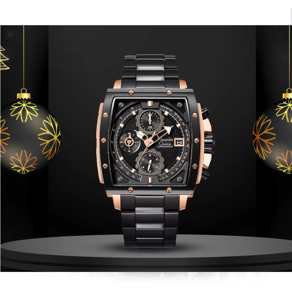 Alexandre Christie Chronograph Black Men's Watch 6376MCBBRBA