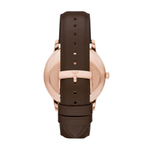 Emporio Armani Minimalist White Dial Men's Quartz Analog Leather Watch AR11572