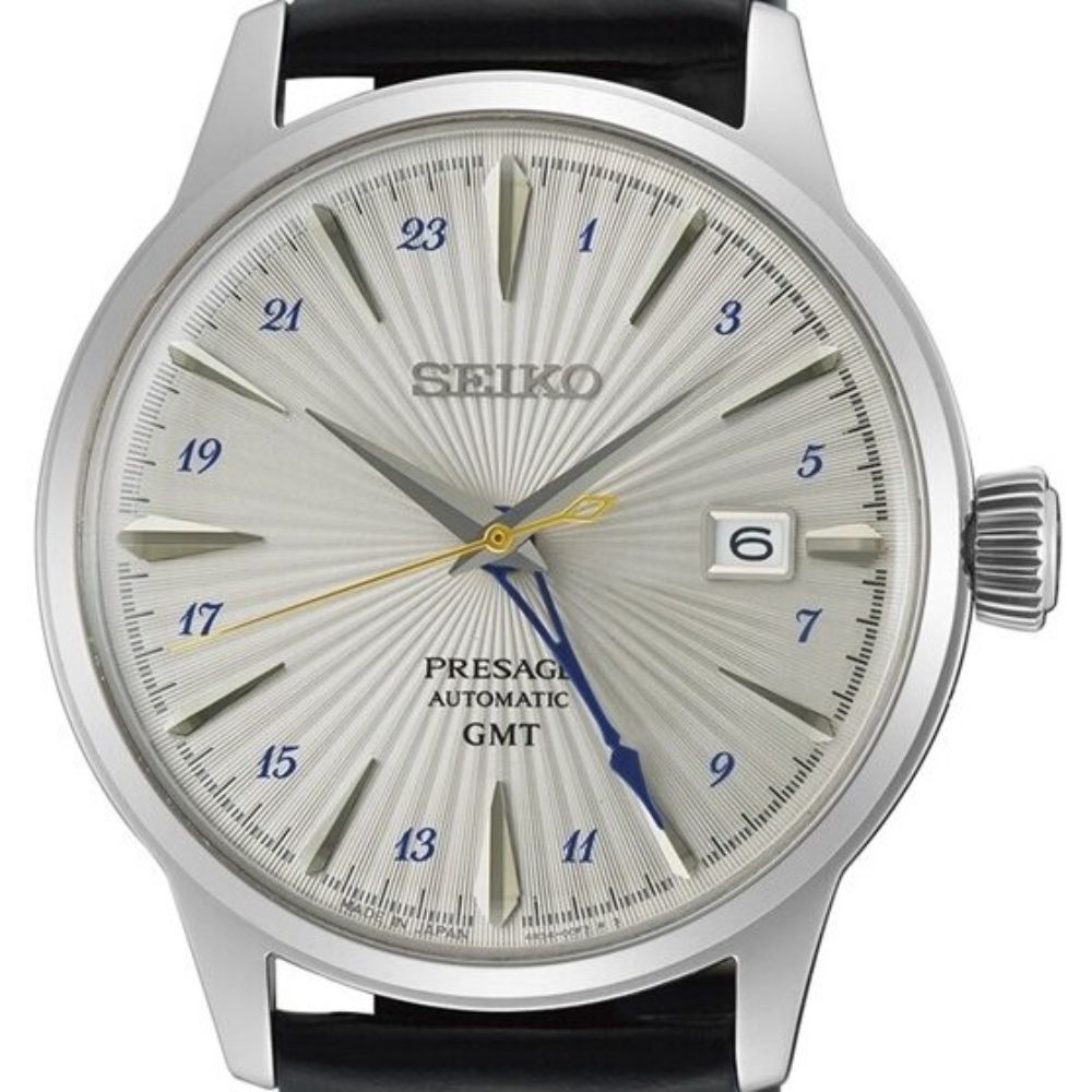 Seiko Presage Cocktail Time GMT Silver Men's Watch SSK049J1