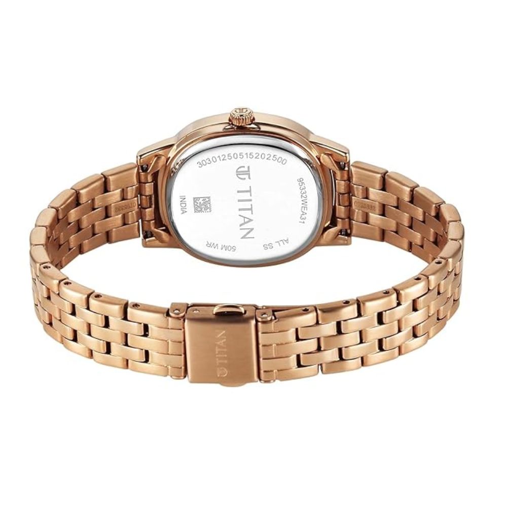 Titan Glamour Brown Women's Watch 95332WM01