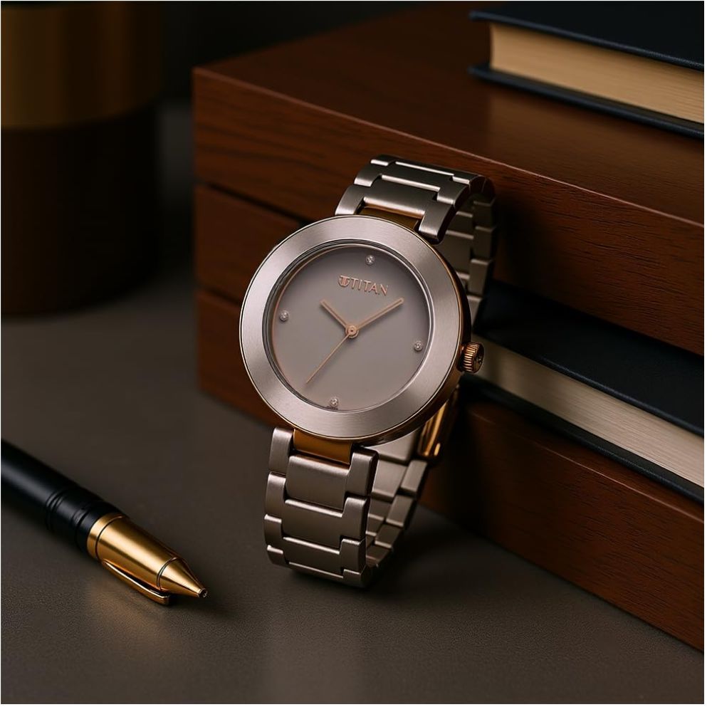 Titan Ceramics Grey Women's Watch NT95189KC08