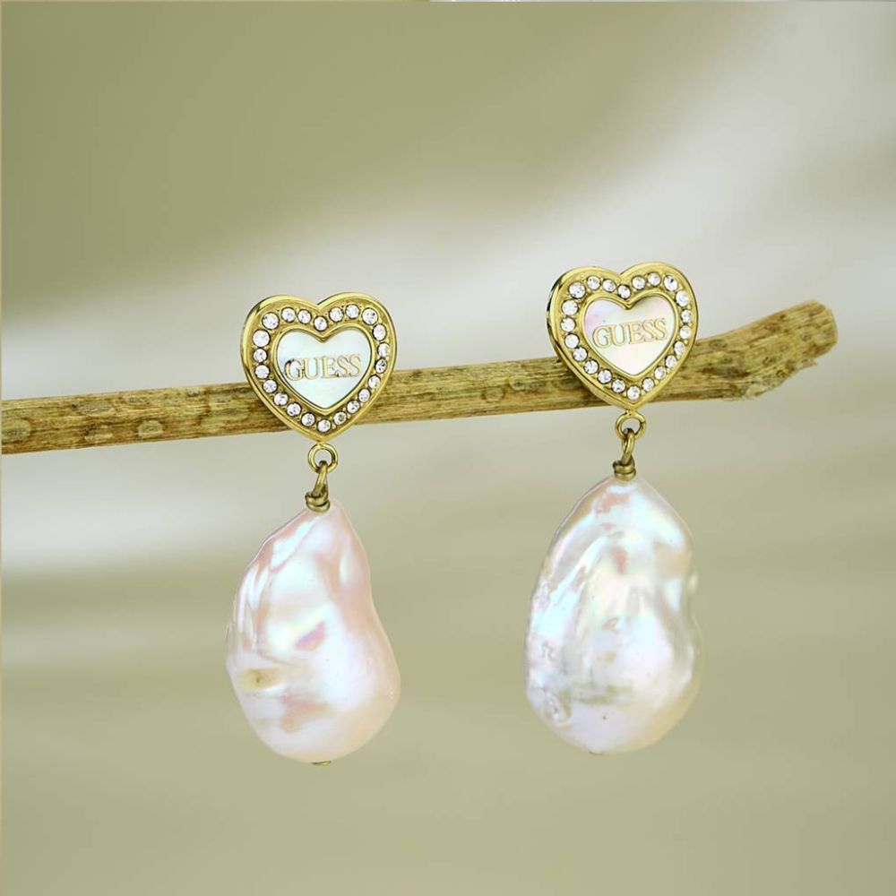 Guess Amami Gold-Plated Women's Earrings UBE04022YGWH