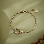 GUESS Steel Gold-plated Bracelet Women's UBB03162RGS