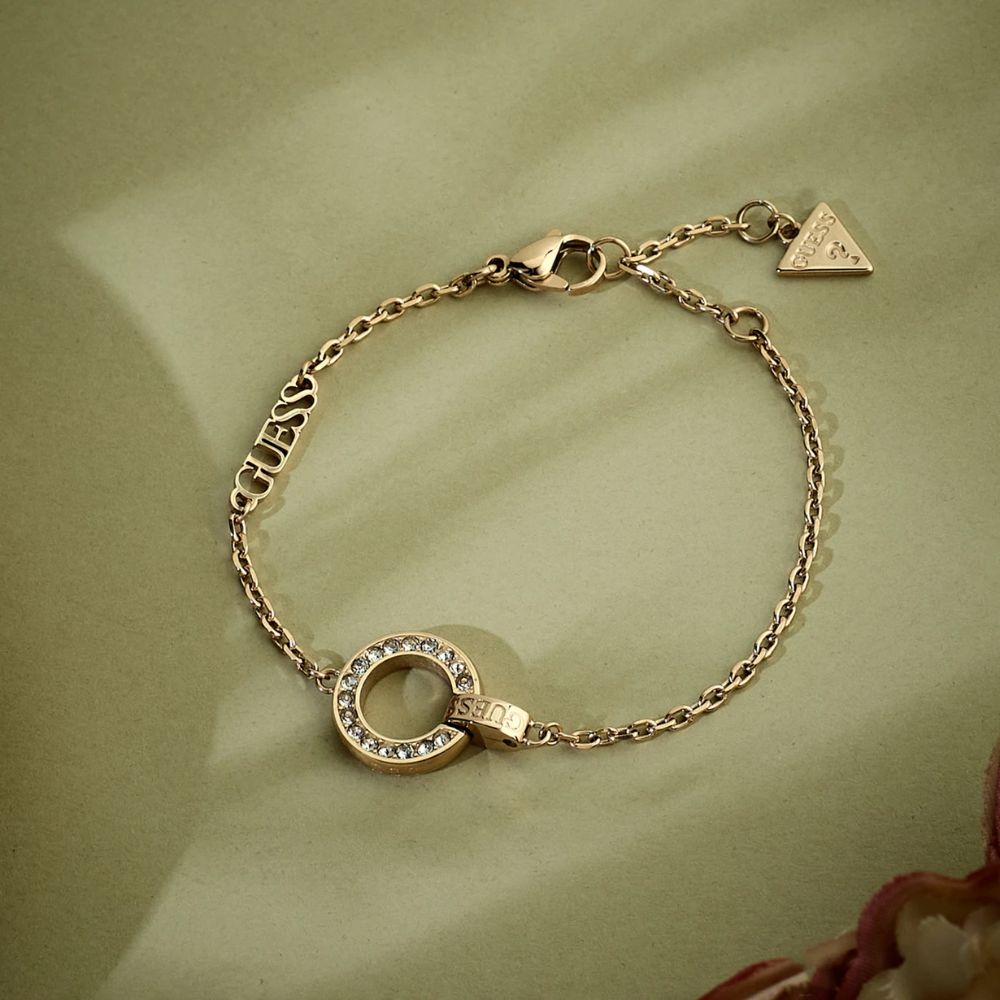 GUESS Steel Gold-plated Bracelet Women's UBB03162RGS