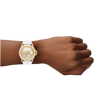 Michael Kors Everest White Silicone Band Watch Women's MK7535