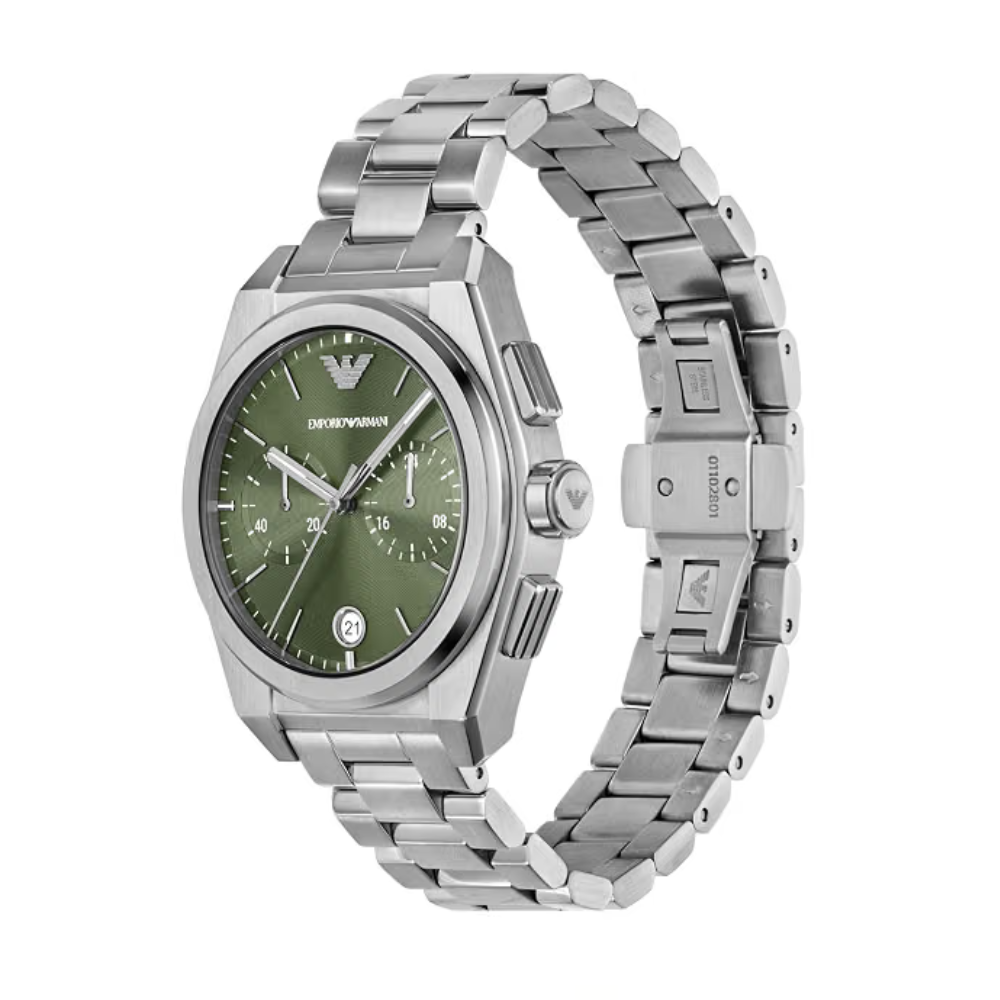 Emporio Armani Green Dial Men's Chronograph Watch AR11640
