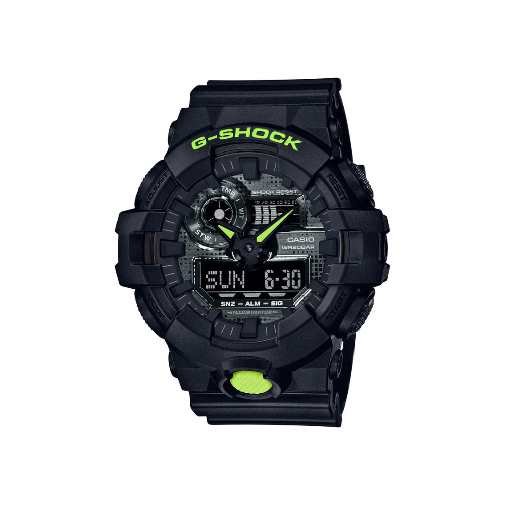 Casio Black Resin Strap Men's Watch GA-700-1A, GA-700-1B, GA-700DC-1A | 10536683