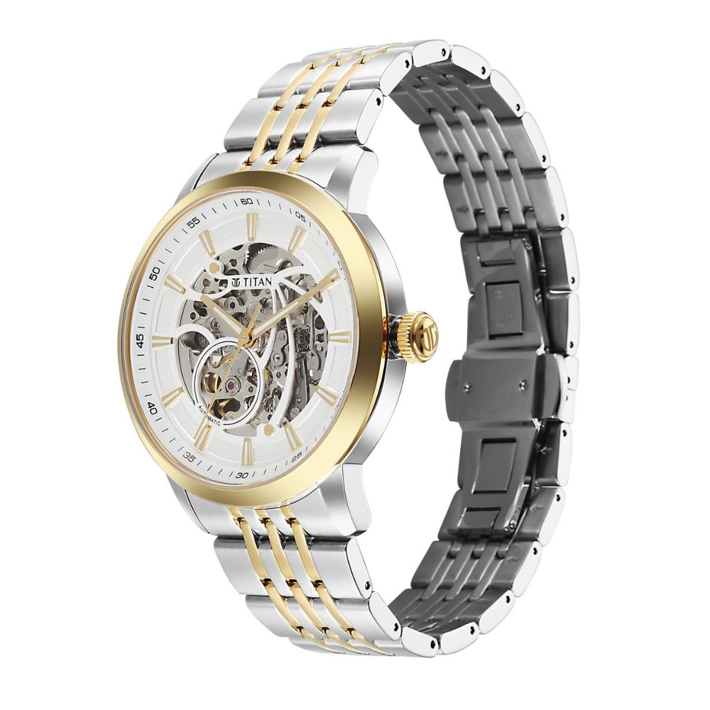 Titan Phoenix Gold & Steel Men's Watch 90223BM01