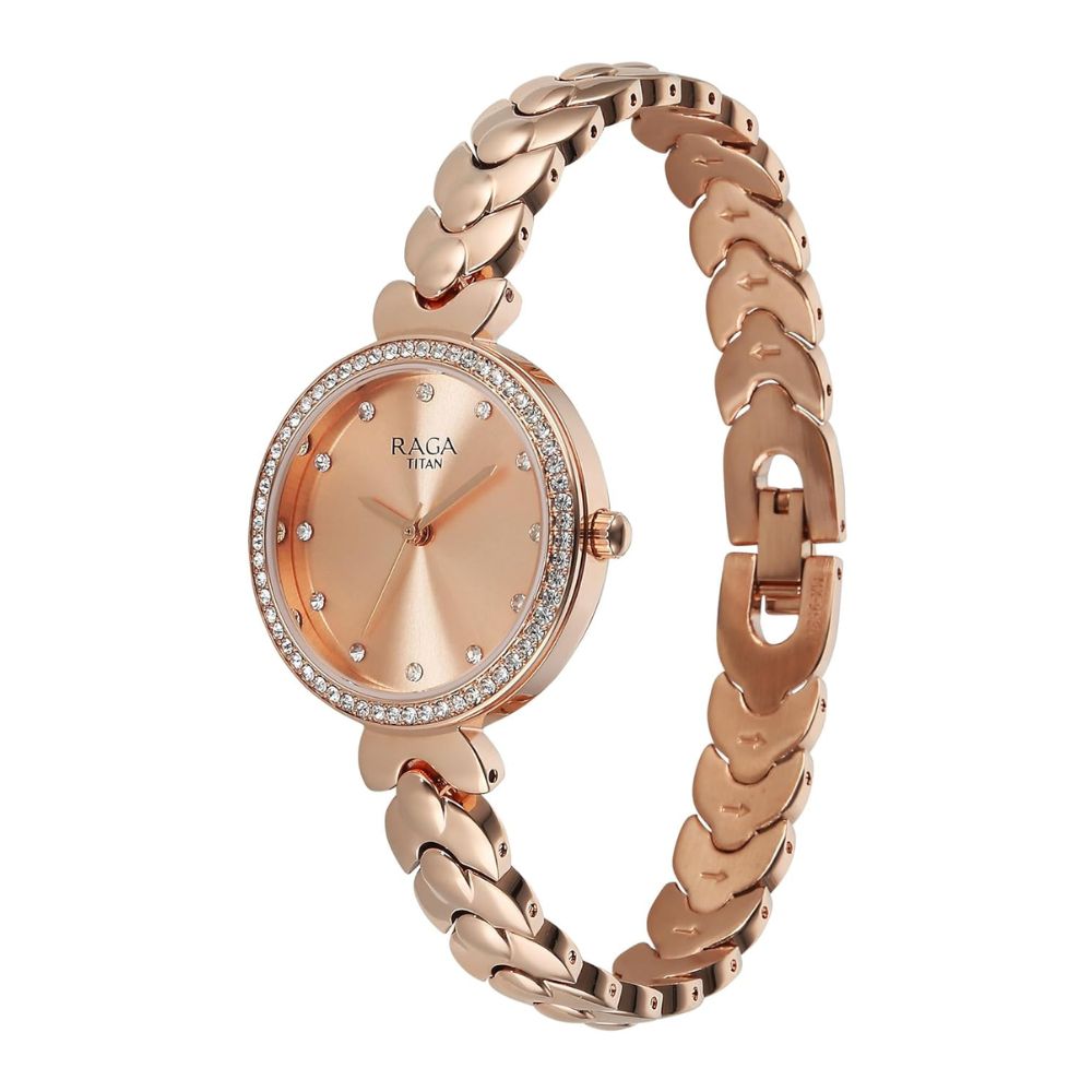 Titan Raga Showstopper 4.0 Rose Gold Women's Watch 95357WM01