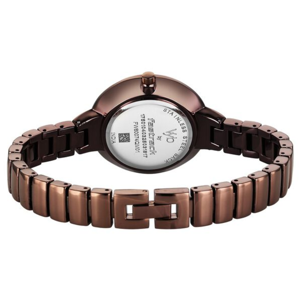 Fastrack Vyb Enigma Brown Dial Girls' Analog Watch FV60074QM01