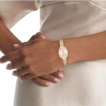 Calvin Klein Twisted Bezel Gold Dial Women's Watch 25100153