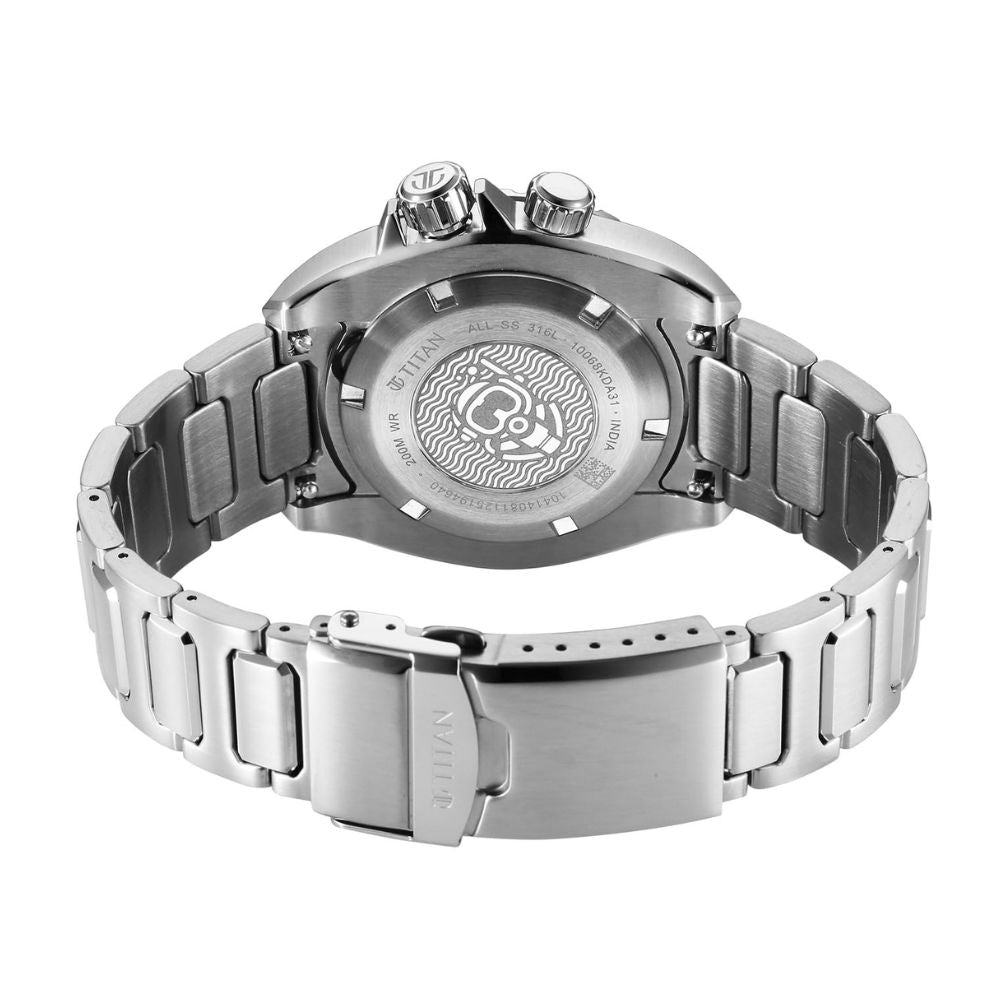 Titan Zero Hour Diver's Blue Men's Watch 10068KM01