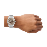 Emporio Armani Beige Dial Men's Automatic Stainless Steel Watch AR60095