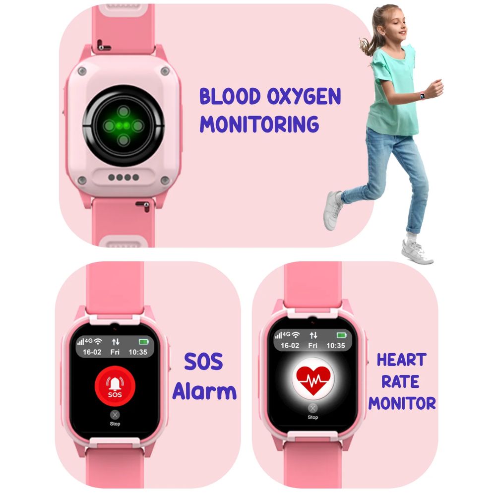 Spiky Gnome 4G Video Calling Pink Kids Smartwatch