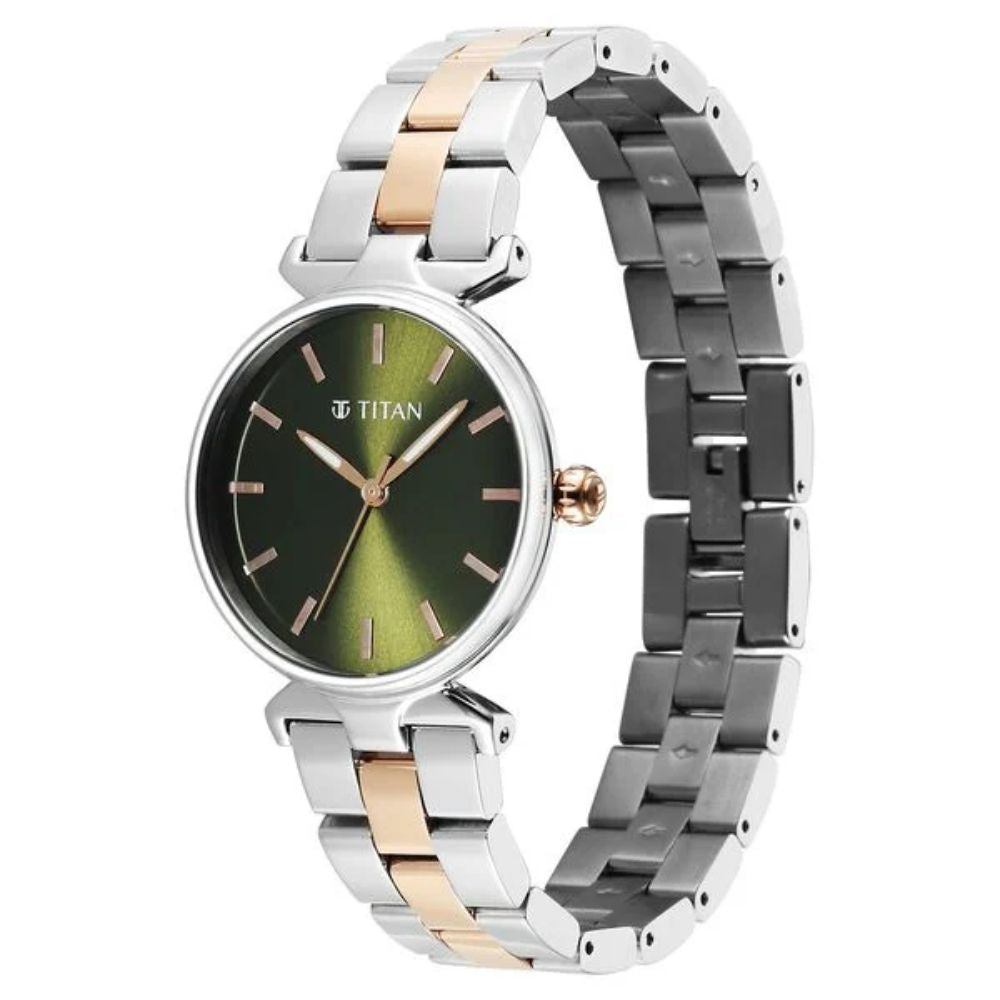 Titan Workday Edit Green Women's Watch 95396KM01
