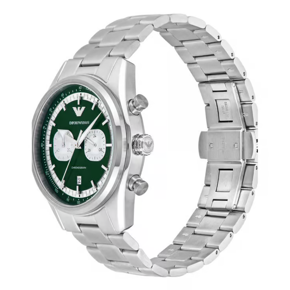 Emporio Armani Racer Green Dial Men's Chronograph Watch AR11637