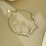 GUESS Stainless Steel Gold & Silver Plated Gold Silver Women's Bracelet UBB05062YGRHL