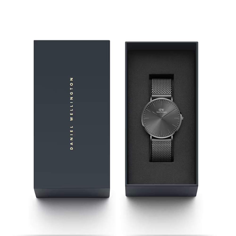 Daniel Wellington Classic 40 Anthracite Grey Sunray Men's Watch DW00100630