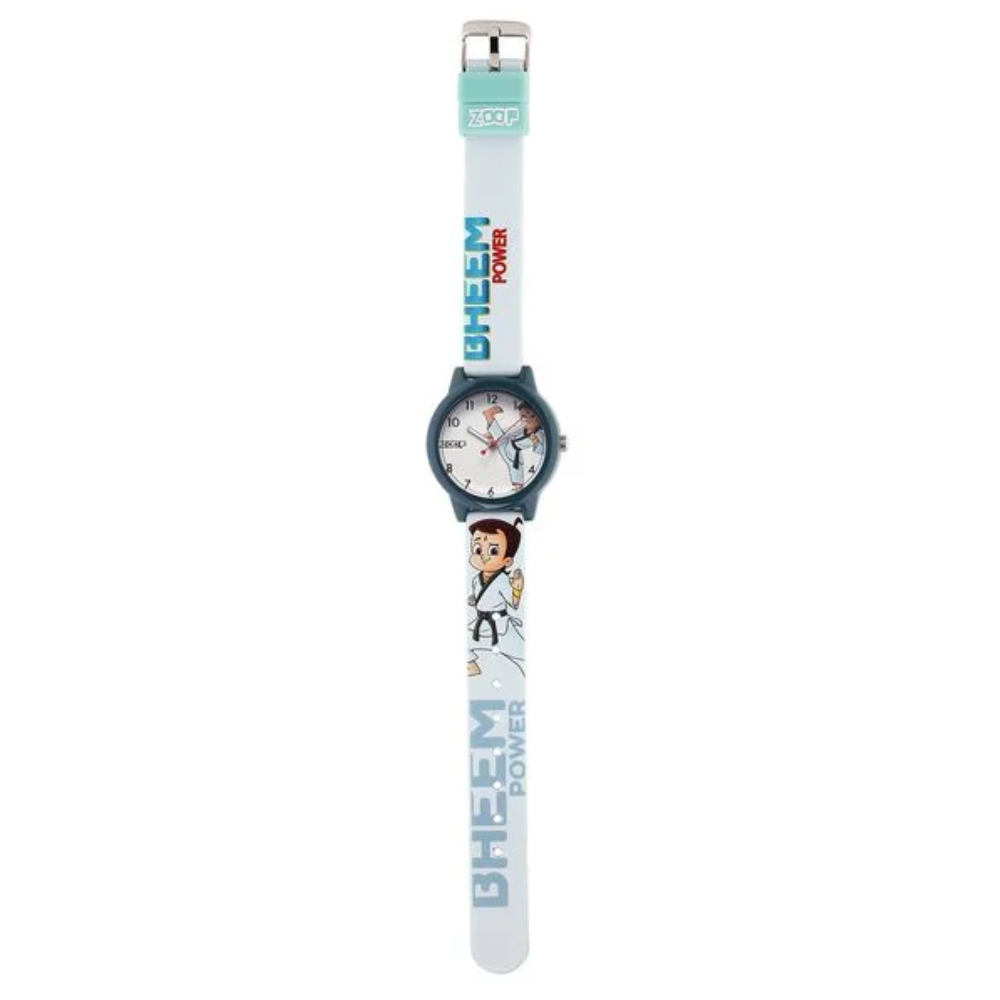 Zoop Chhota Bheem White Dial Blue Strap Watch for Boys Girls Kids - 16042PP06FW