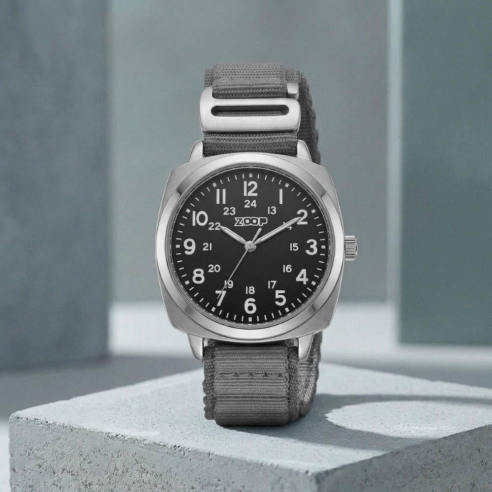 Zoop Metal Cool Grey Kids Unisex Watch 16064SP02