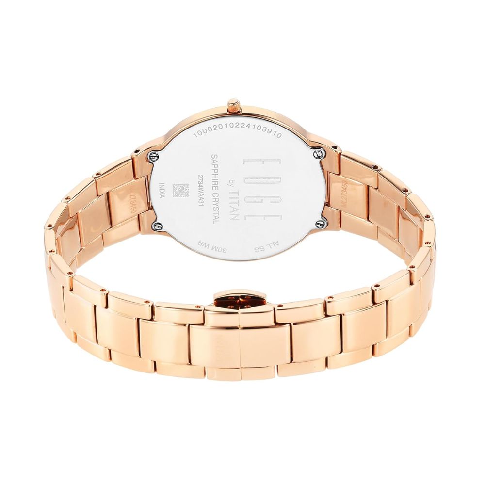 Titan Edge Rich Mother of Pearl Women's Watch 2734WM01
