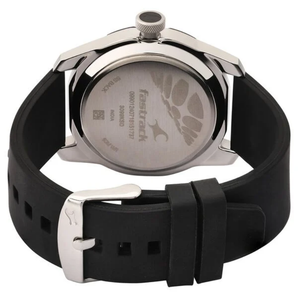 Fastrack Quartz Analog Green Dial Plastic Strap Watch for Guys 3099SP06