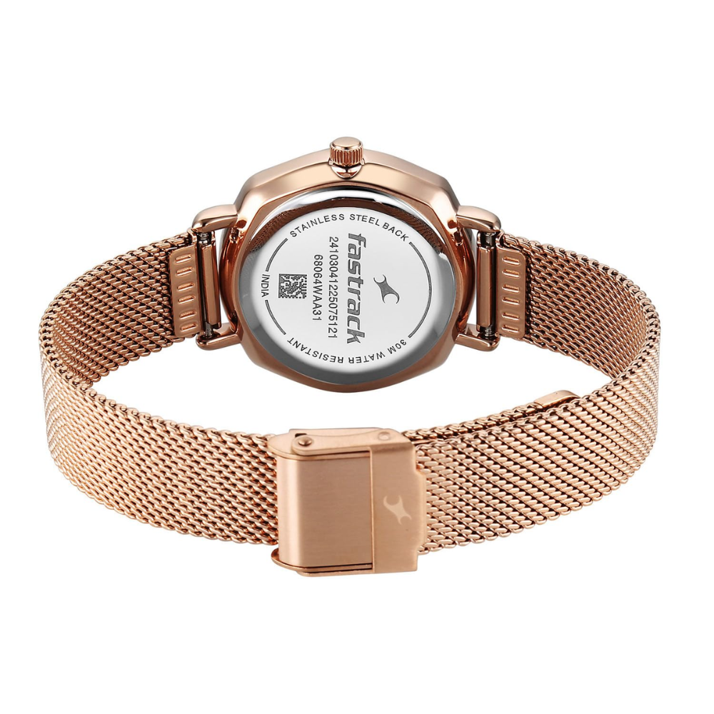 Fastrack Stunners XI Rose Gold Women's Watch 68064WM01