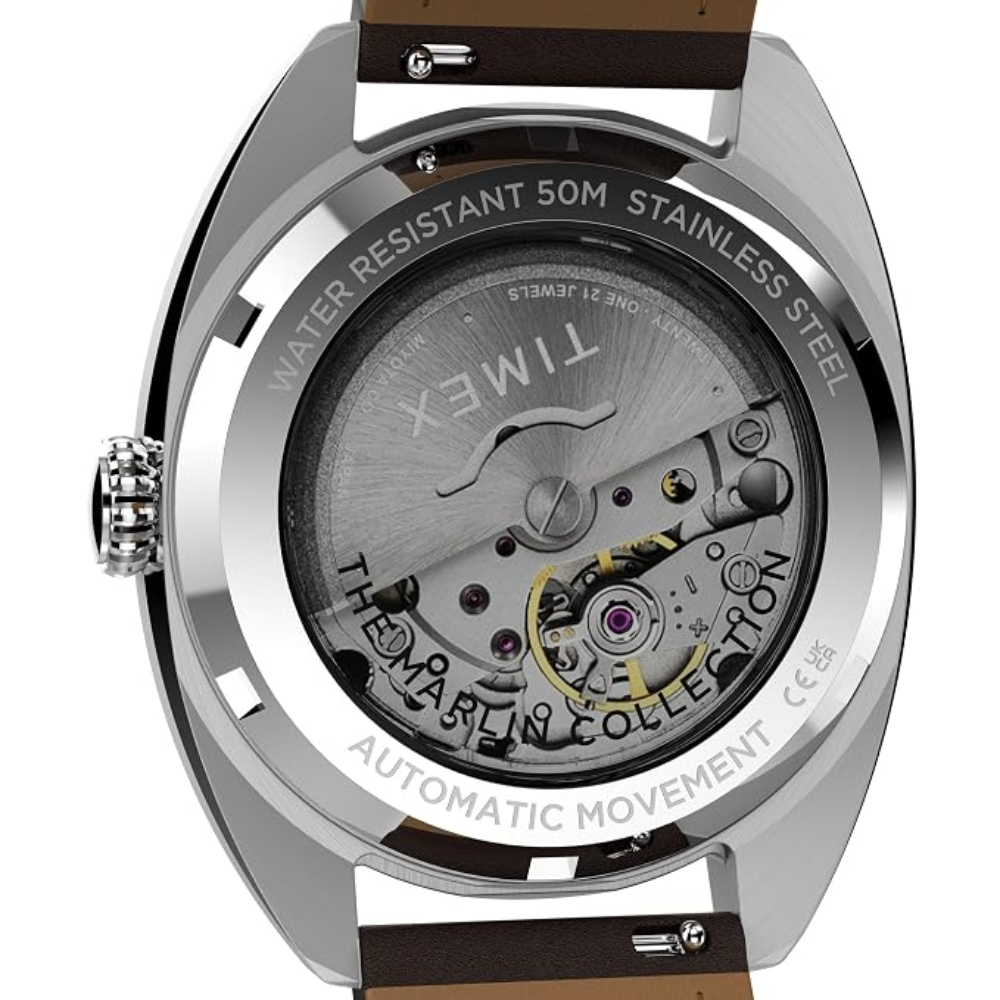 TIMEX Marlin Silver-Tone Dial Men Stainless Steel Mechanical Automatic Watch - TW2Y65200IK